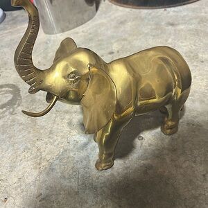 Solid brass elephant